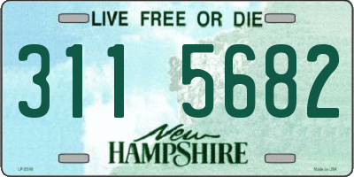 NH license plate 3115682