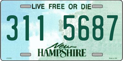 NH license plate 3115687