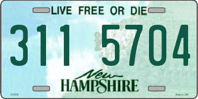 NH license plate 3115704