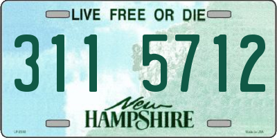 NH license plate 3115712
