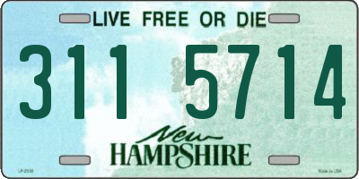NH license plate 3115714
