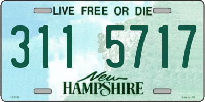 NH license plate 3115717