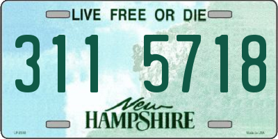 NH license plate 3115718