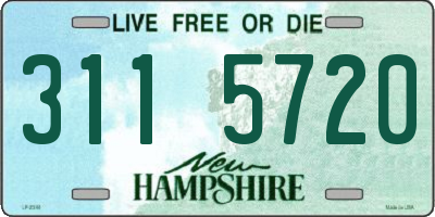 NH license plate 3115720