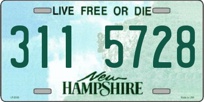 NH license plate 3115728