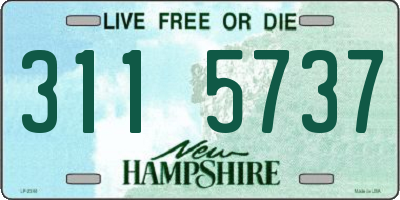 NH license plate 3115737