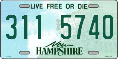NH license plate 3115740