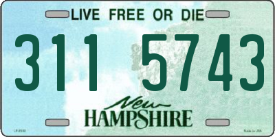 NH license plate 3115743