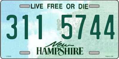 NH license plate 3115744