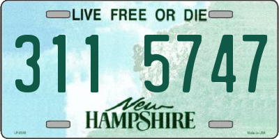 NH license plate 3115747