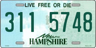 NH license plate 3115748