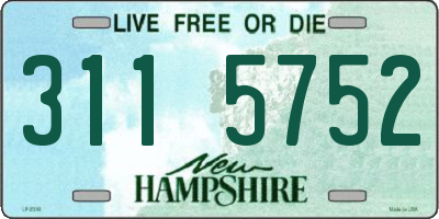 NH license plate 3115752