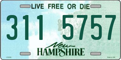 NH license plate 3115757