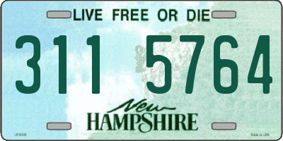 NH license plate 3115764