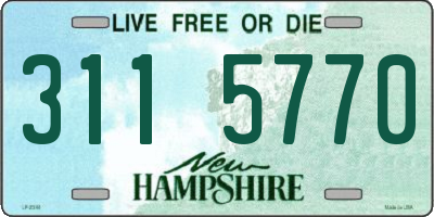NH license plate 3115770