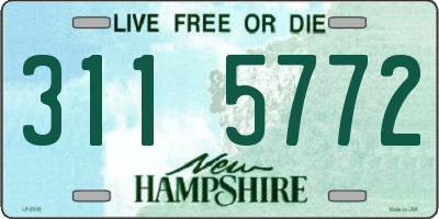 NH license plate 3115772