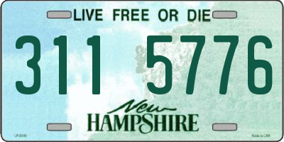 NH license plate 3115776