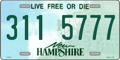 NH license plate 3115777