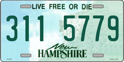NH license plate 3115779