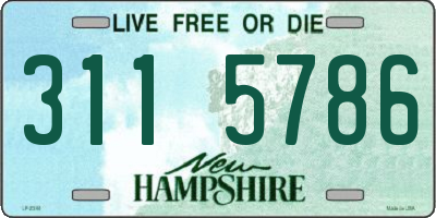 NH license plate 3115786