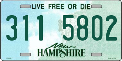 NH license plate 3115802