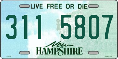 NH license plate 3115807