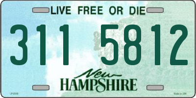 NH license plate 3115812