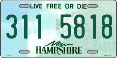 NH license plate 3115818