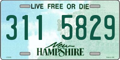 NH license plate 3115829