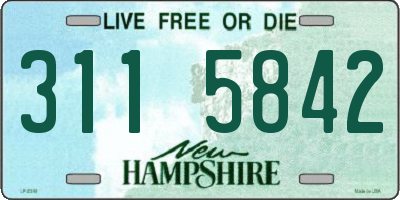 NH license plate 3115842