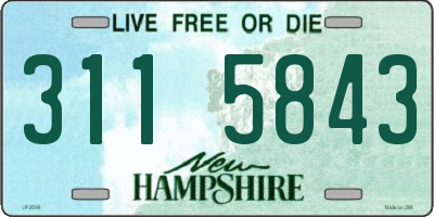 NH license plate 3115843