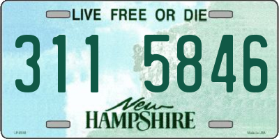 NH license plate 3115846