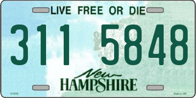NH license plate 3115848