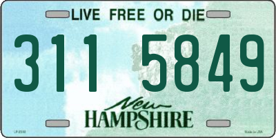 NH license plate 3115849