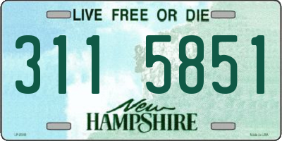 NH license plate 3115851