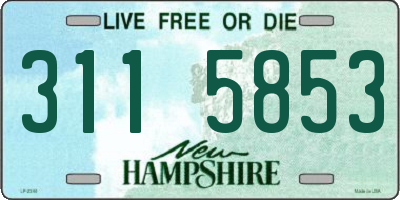 NH license plate 3115853