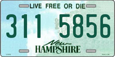 NH license plate 3115856