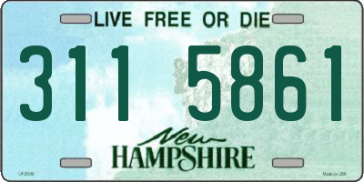 NH license plate 3115861