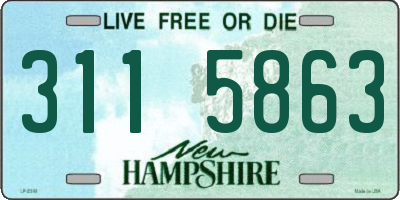 NH license plate 3115863
