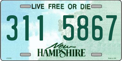 NH license plate 3115867