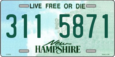 NH license plate 3115871