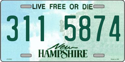 NH license plate 3115874
