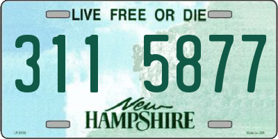 NH license plate 3115877