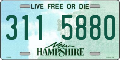 NH license plate 3115880