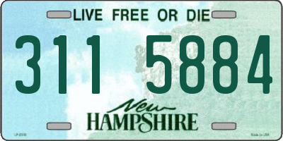 NH license plate 3115884