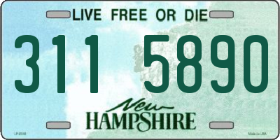 NH license plate 3115890