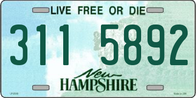 NH license plate 3115892