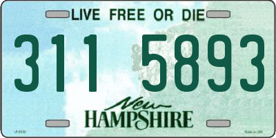 NH license plate 3115893