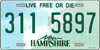 NH license plate 3115897