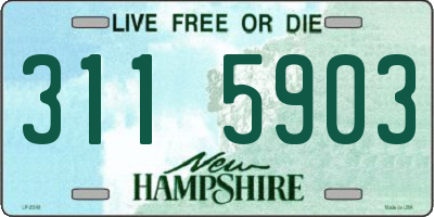 NH license plate 3115903